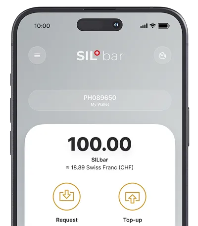Barter silver granules in the SILbar app